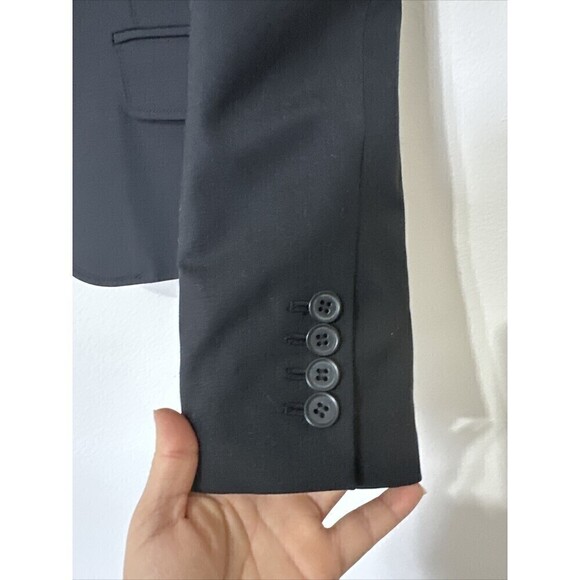 J Crew Wool Blazer Womens Two Button Career Black Size 10 Fully Lined. - Picture 5 of 10